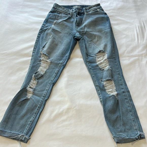 Rewash Distressed Super High Rise Mom Jeans - Picture 3 of 6